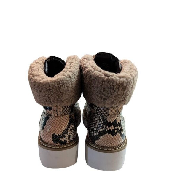 Aerosoles Alden Leather Snake Print Wedge Heel Ankle Booties Size 6.5 NWOB - Picture 3 of 10